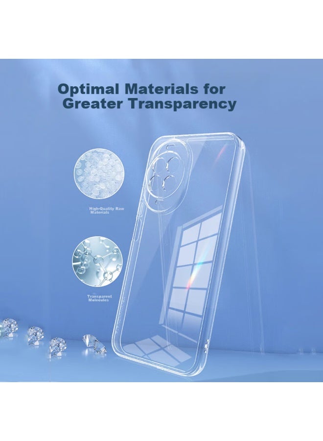 Kmaxai Ultra-thin Protective Case For Huawei Nova 14, Full Coverage Lens Scratch-resistant And Shockproof Clear Transparent Lightweight Crystal Tpu Soft Shell, Transparent