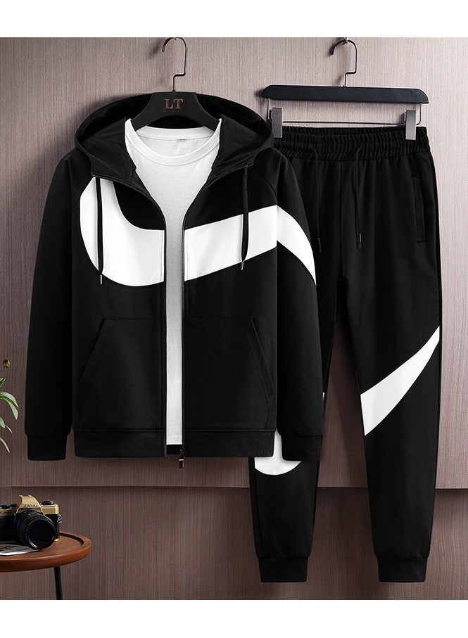 KUYING Men's Loose Sportswear And Sports Pants Two-Piece Set  - Image 1