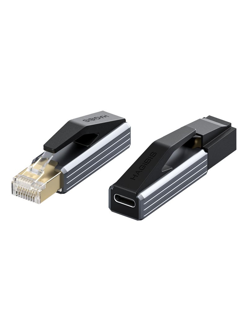 Hagibis USB C to Ethernet Adapter, Portable 1Gbps Gigabit RJ45 to Type-C (Thunderbolt 4/3 Compatible) Network LAN Hub, Compatible for MacBook Pro/Air, iPhone 16 Pro/Max, iPad Pro, XPS - Image 1