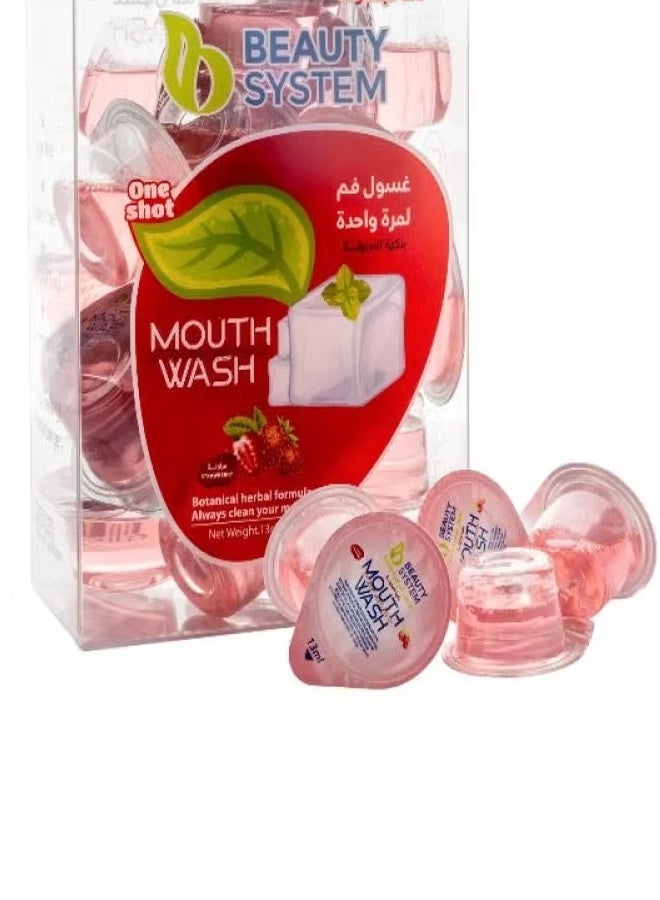 BEAUTY SYSTEM Mouthwash Strawberry Refreshing Capsules - 13 ml x 12 - Image 2