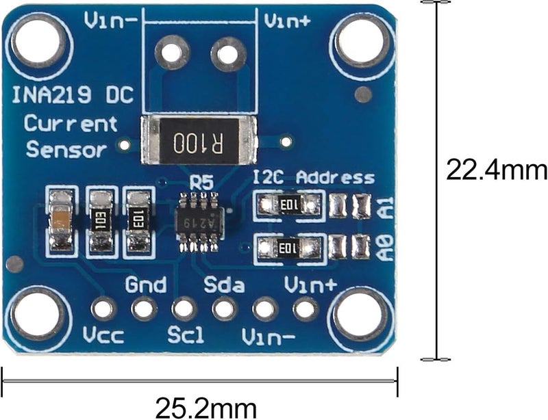Atnsinc 4 قطع INA219 I2C مستشعر الطاقة ثنائي الاتجاه لمصدر التيار لوحدة لوحة التوصيل واجهة I2C IIC - Image 4