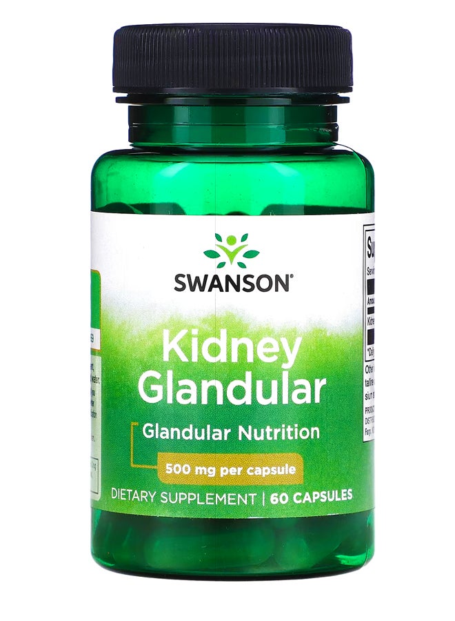 سوانسون غدد الكلى ، 500 ملجم ، 60 كبسولة