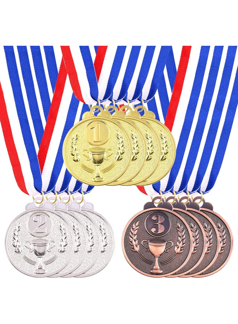 Award Metal Kids Winner Medals for Kids, Gold Silver and Bronze Medals with Trophy Pattern 1st 2nd 3rd Prizes for Sports Award, Competitions, Party Favors and Decorations(12 Pcs) - Image 1