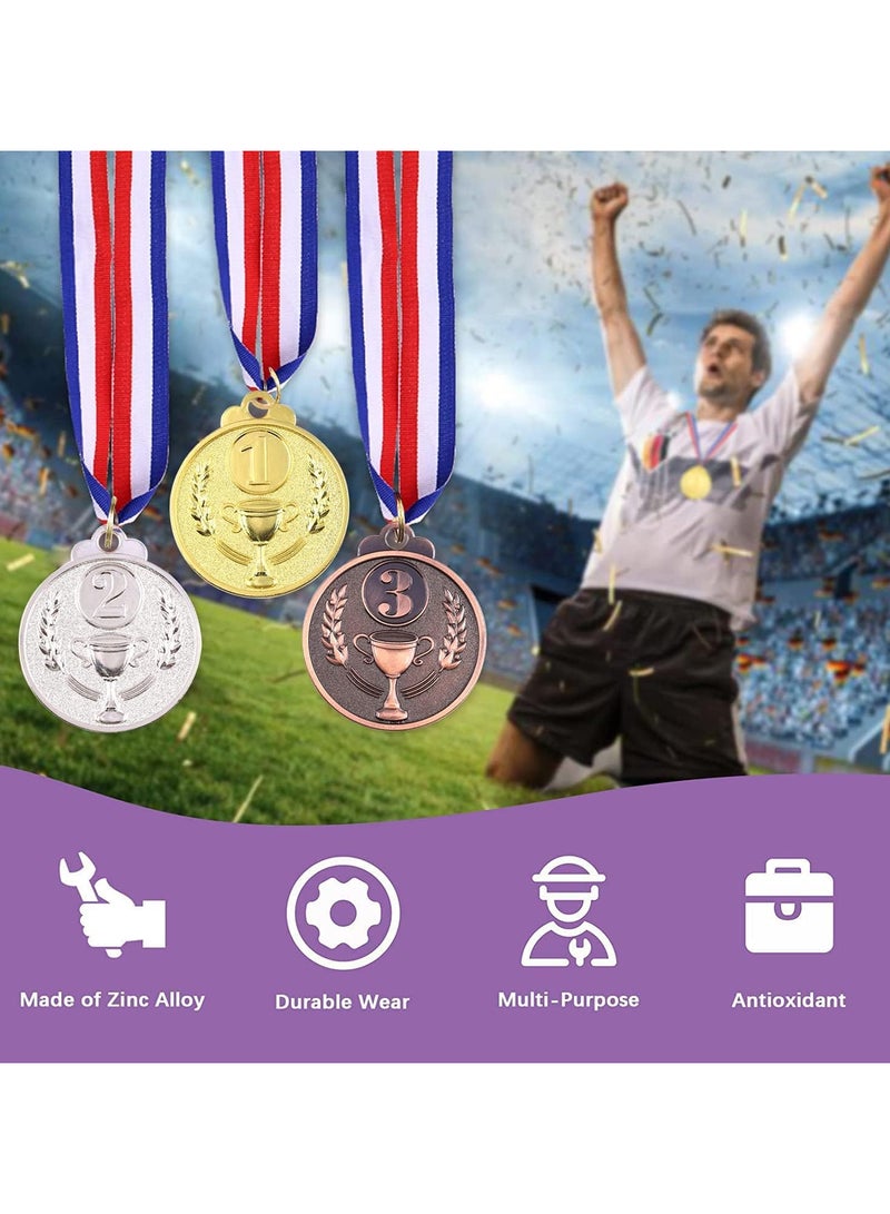 Award Metal Kids Winner Medals for Kids, Gold Silver and Bronze Medals with Trophy Pattern 1st 2nd 3rd Prizes for Sports Award, Competitions, Party Favors and Decorations(12 Pcs) - Image 3