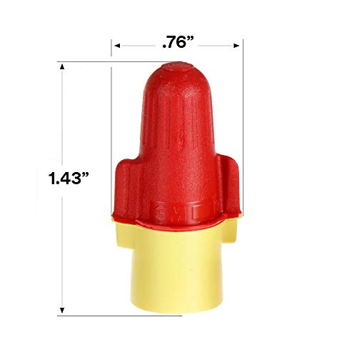 3M Performance Plus Wire Connector, Flexible Steel Spring Connectors, 22-8 AWG, Red and Yellow Color (R/Y+), Bag of 100 - Image 2