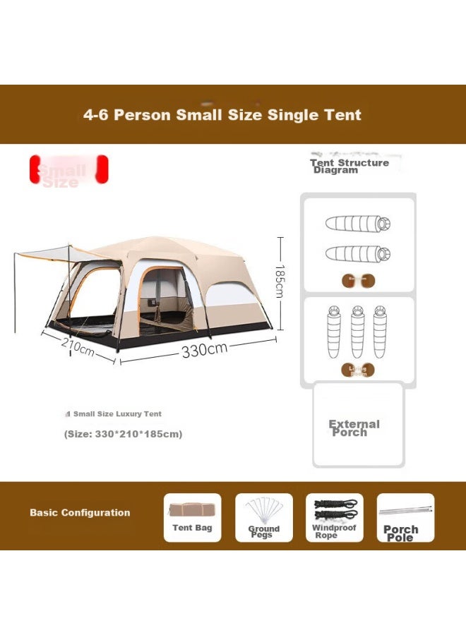 Beijilang Tent, Outdoor Family Camping, Portable, Sun-proof, Rain-proof, Multi-person, Large Space, Camping, Double-layer, Two-room, One-living Room, Cloud Gray - Image 1