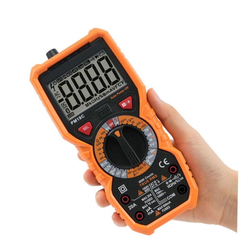 High Accuracy Digital Multimeter Voltage Resistance Capacitance Temperature Tester With Case - Image 5