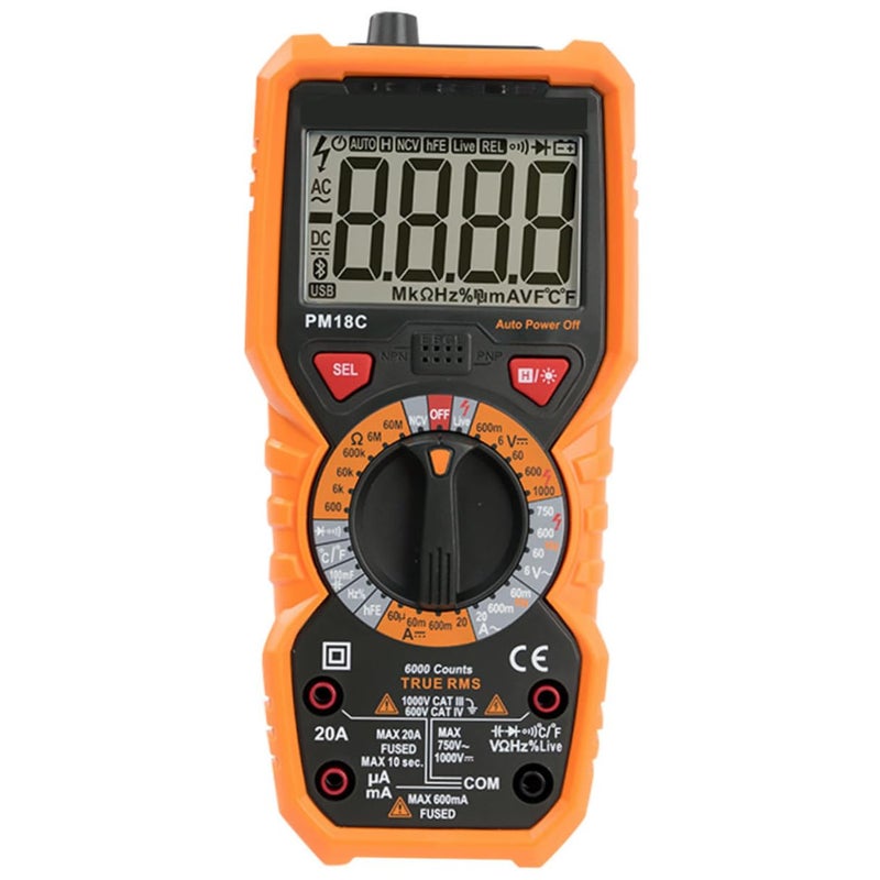 High Accuracy Digital Multimeter Voltage Resistance Capacitance Temperature Tester With Case - Image 2