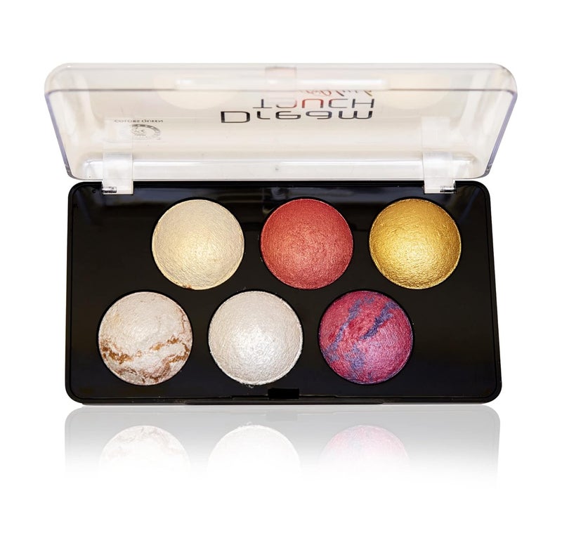 COLORS QUEEN Colors Queen Dream Touch Blusher Highlighter Palette Shimmery Finish Highly Pigmented Blendable Shades Lightweight Long Lasting Multicolour Blusher Palette for Face Makeup Multicolor 02 18g - Image 2