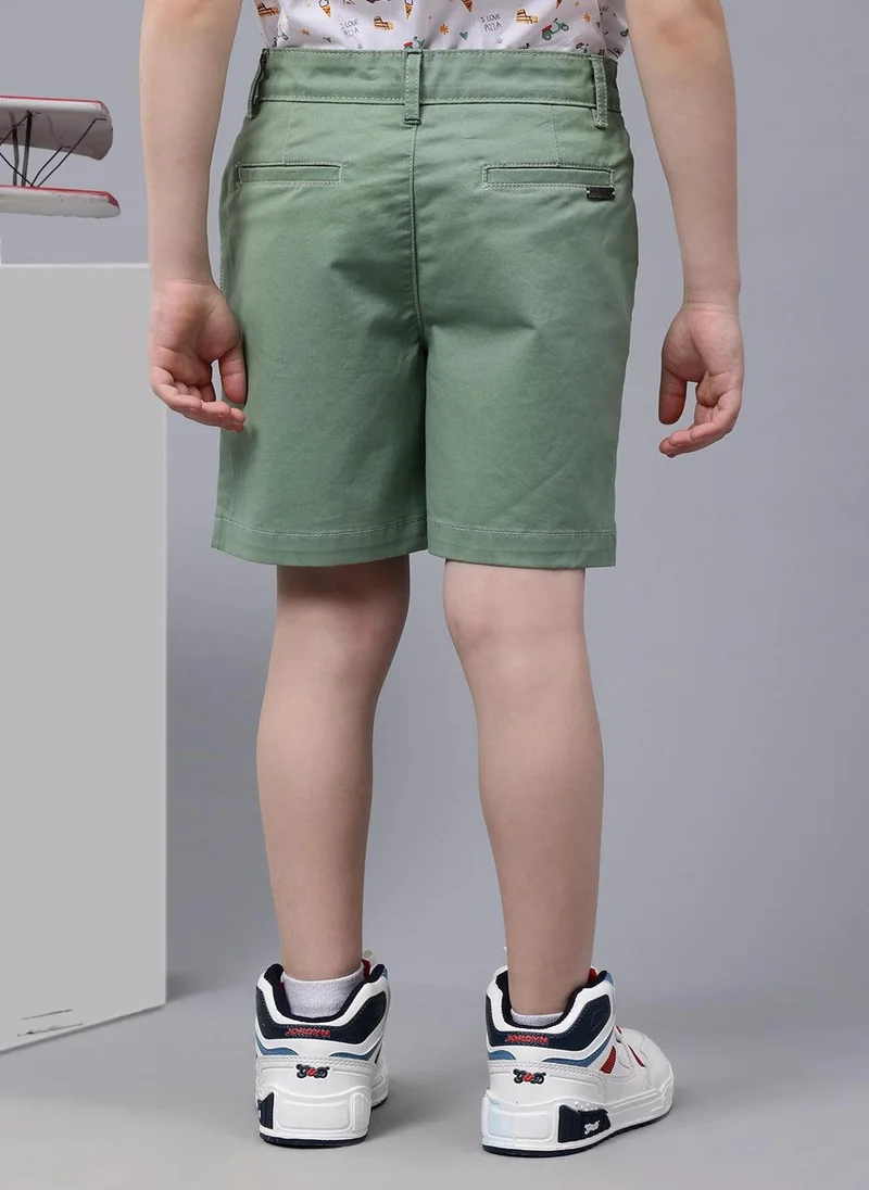 One Friday One Friday Kids Boys Green Cotton Shorts