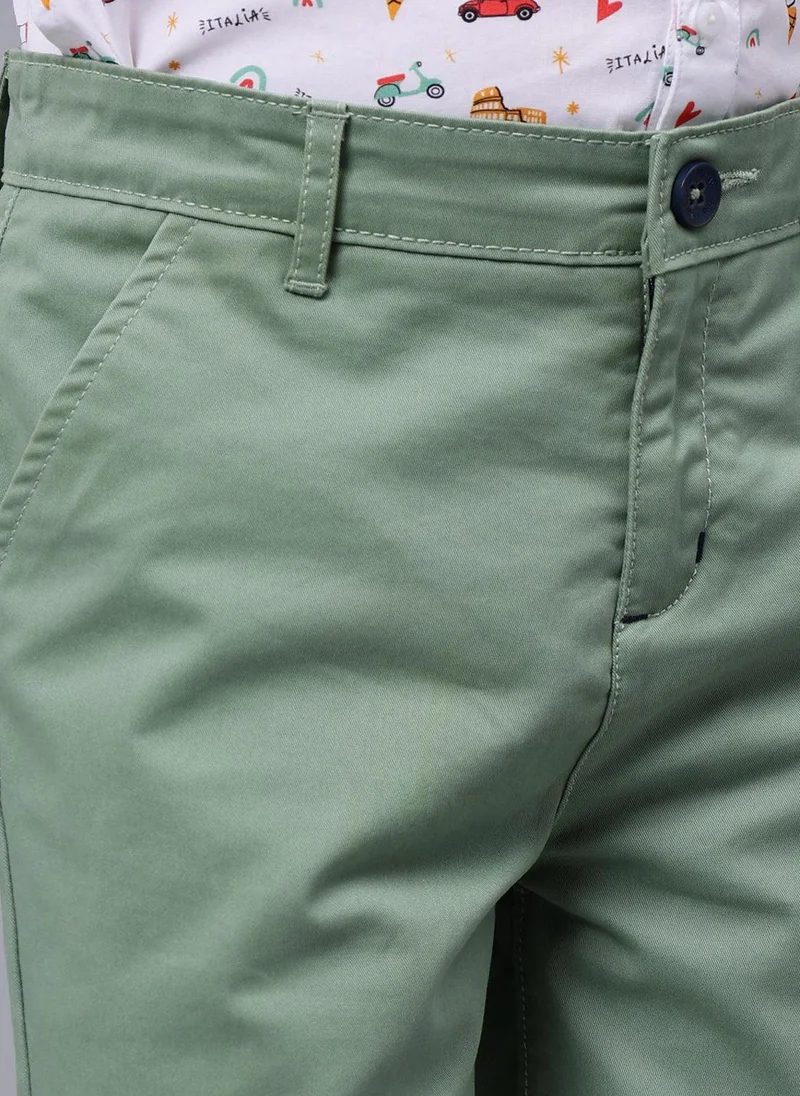 One Friday One Friday Kids Boys Green Cotton Shorts