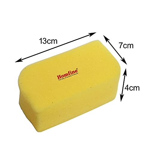 Homfine® Pack of 2Pcs Sponge Foam Scrubber for Multipurpose Cleaning Kitchen Utensils, Crockery, Bathroom Tiles, Glass, Mirror and Automobiles (Size :13x7x4cm) - Image 3