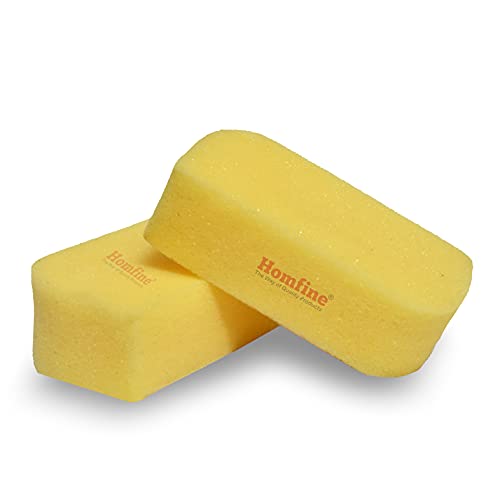 Homfine® Pack of 2Pcs Sponge Foam Scrubber for Multipurpose Cleaning Kitchen Utensils, Crockery, Bathroom Tiles, Glass, Mirror and Automobiles (Size :13x7x4cm) - Image 1
