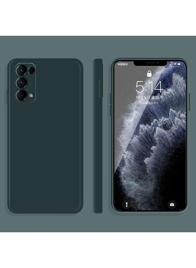 S-TOP Case For OPPO Reno5 Pro Solid Color Imitation Liquid Silicone Straight Edge Dropproof Full Coverage Protective Case - Image 1