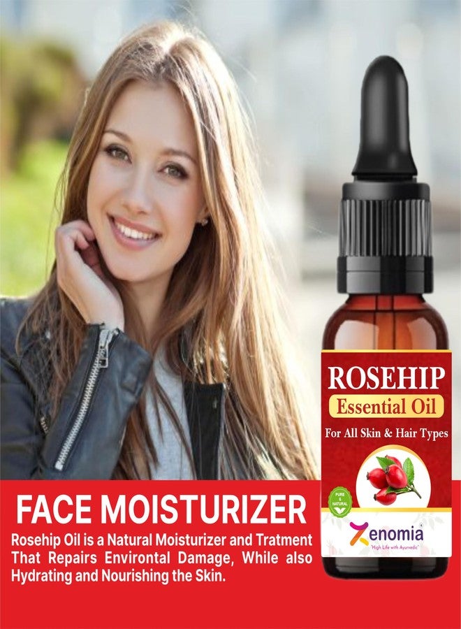 Zenomia Rosehip Seed Oil - Premium Cold Pressed Oil for Glowing Skin, Hair & Nails - Reduces Scars, Fine Lines & Stretch Marks - Pure & Natural (10ml) - Image 2