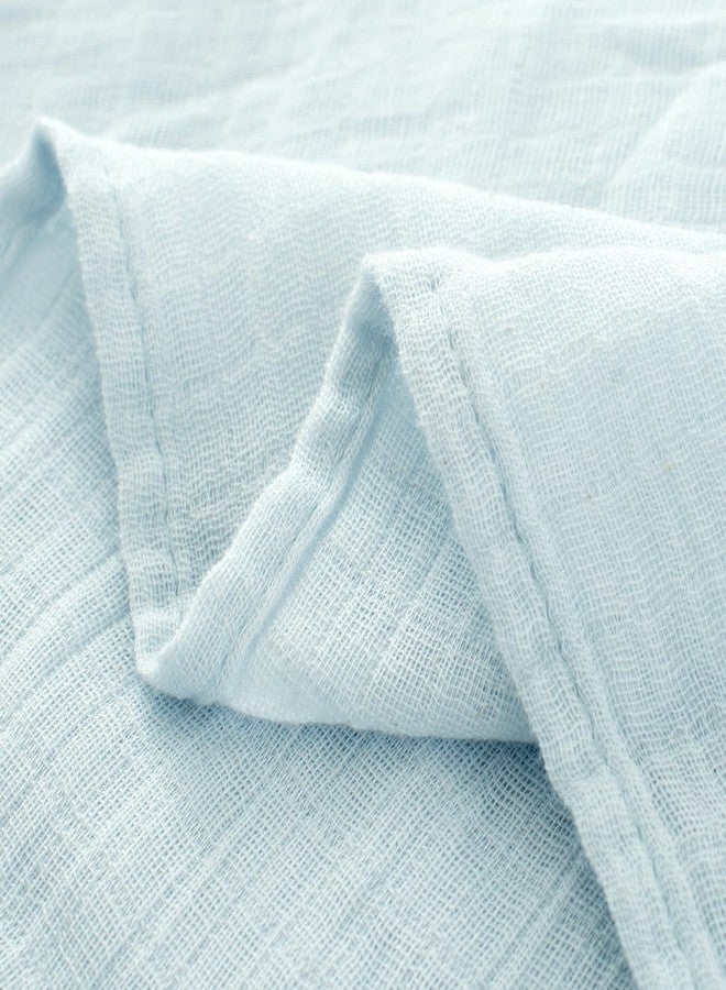 GINAMUSE 4-Pack Muslin Swaddle Blankets for Unisex100% Cotton 47 x 47 inches Soft Breathable Newborn Receiving Blanket for Boys and Girls Green - Image 3