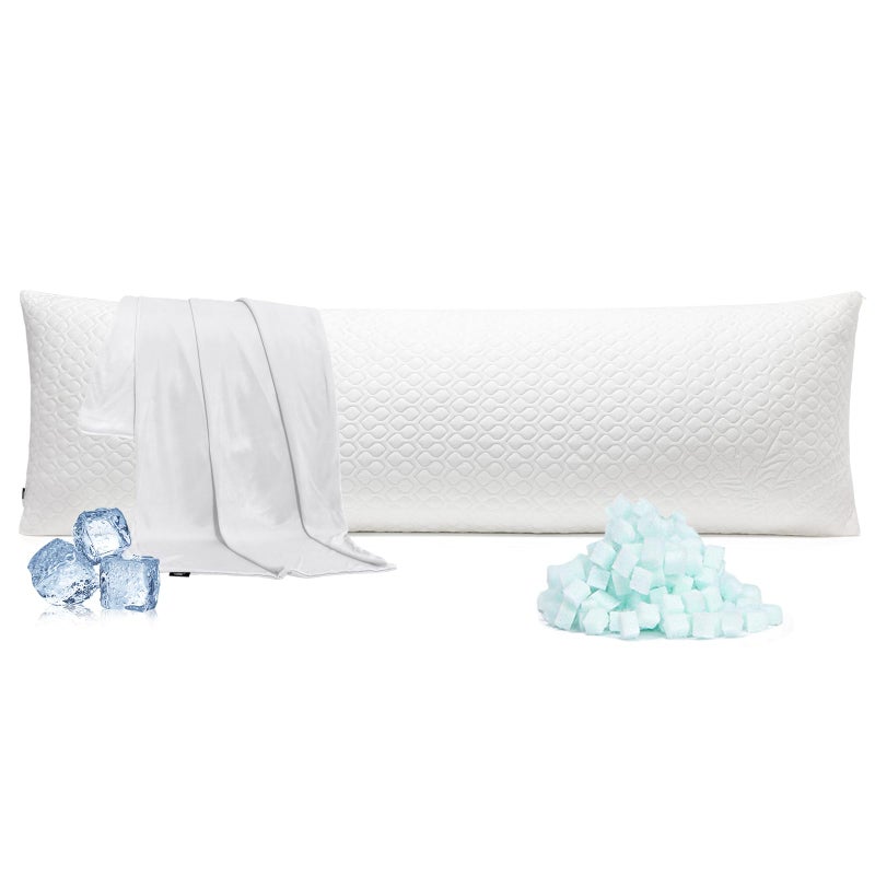 Rainmr Extra Long Body Pillow Cubies Memory Foam 150x50cm â€“ Anime Body Pillow Insert for Adults â€“ with Cooling Cover Huggable Pillows 20x60 inches - Image 1
