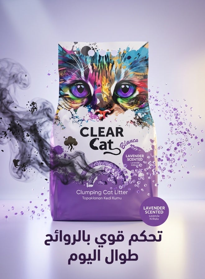 Clear Cat Blanco Clumping Cat Litter with Lavender | 5L for Easy Cleaning & Lasting Freshness - Image 4