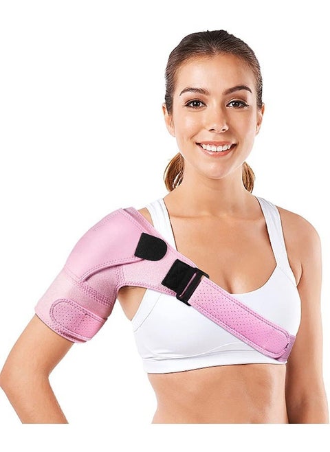 Adjustable Shoulder Support Brace for Men and Women – Rotator Cuff, AC Joint, and Dislocation Support – Compression Sleeve for Shoulder Pain and Injury Recovery – One Size Fits Most