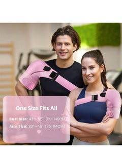 DAREU Adjustable Shoulder Support Brace for Men and Women – Rotator Cuff, AC Joint, and Dislocation Support – Compression Sleeve for Shoulder Pain and Injury Recovery – One Size Fits Most  - Image 5