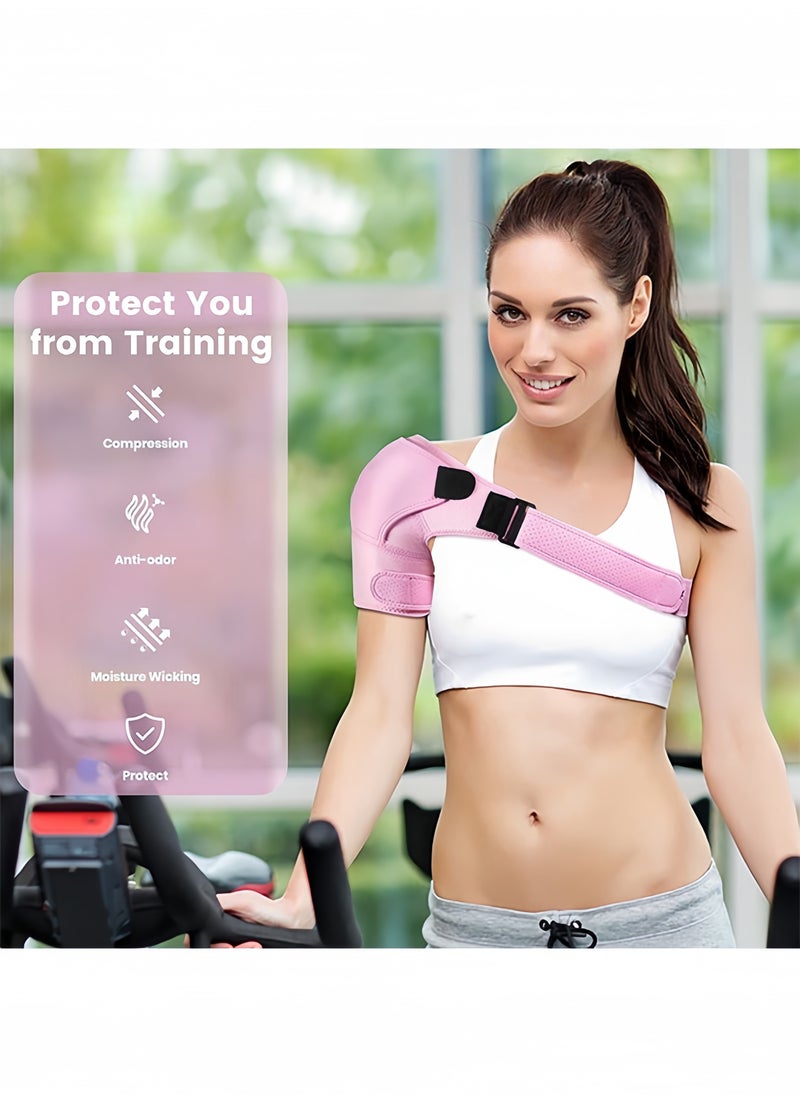 DAREU - Adjustable Shoulder Support Brace for Men and Women – Rotator Cuff, AC Joint, and Dislocation Support – Compression Sleeve for Shoulder Pain and Injury Recovery – One Size Fits Most - Image 1
