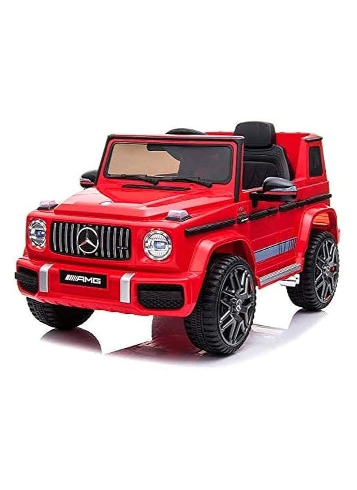 AL BADER Children's Mercedes AMG G63 G-Class With Remote Control and 2-Motors Electric, 12V Battery, Openable Doors, Car for Ages 2-8 Years (Red).  - Image 2