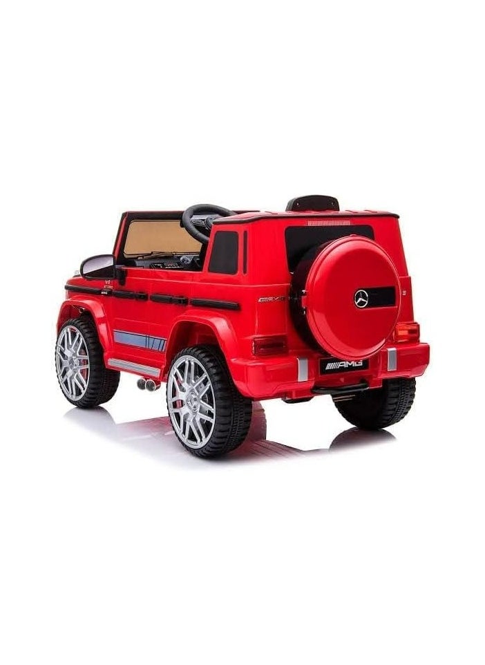 AL BADER Children's Mercedes AMG G63 G-Class With Remote Control and 2-Motors Electric, 12V Battery, Openable Doors, Car for Ages 2-8 Years (Red).  - Image 3