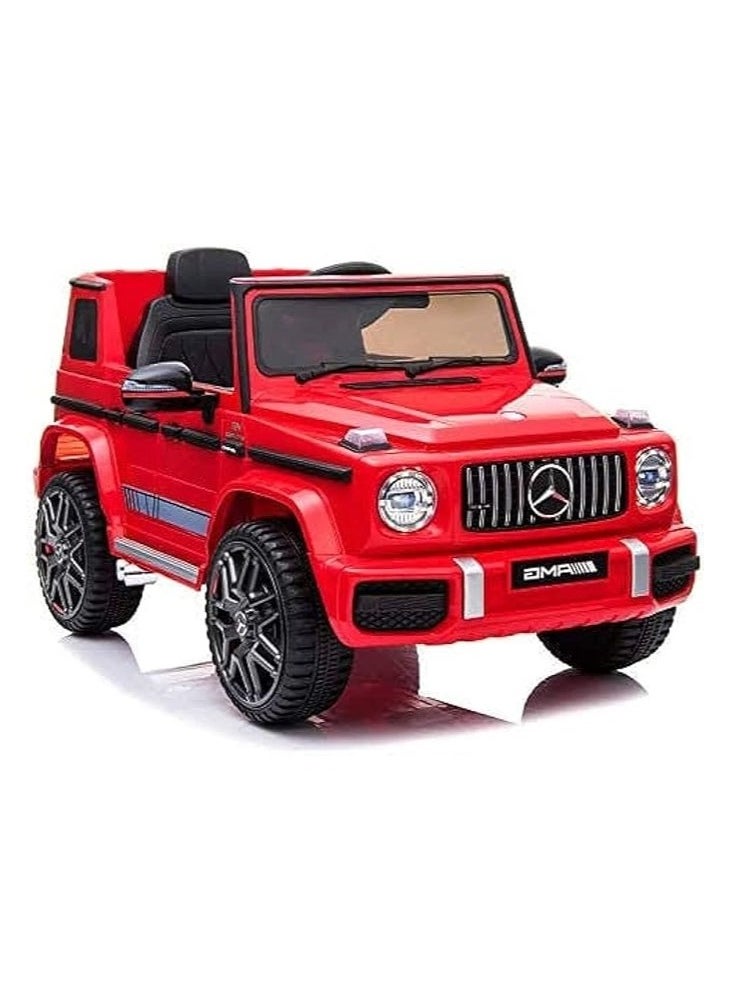 AL BADER Children's Mercedes AMG G63 G-Class With Remote Control and 2-Motors Electric, 12V Battery, Openable Doors, Car for Ages 2-8 Years (Red).  - Image 4