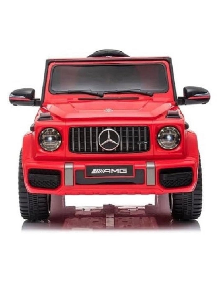 AL BADER Children's Mercedes AMG G63 G-Class With Remote Control and 2-Motors Electric, 12V Battery, Openable Doors, Car for Ages 2-8 Years (Red).  - Image 1