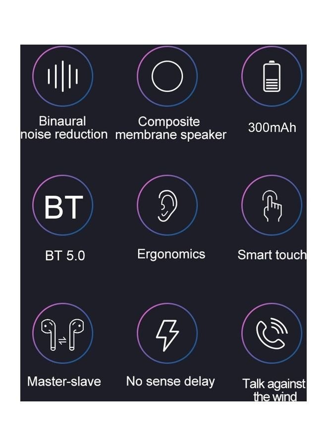 BT5.0 Earphone True Wireless Sport Headphone White - Image 3