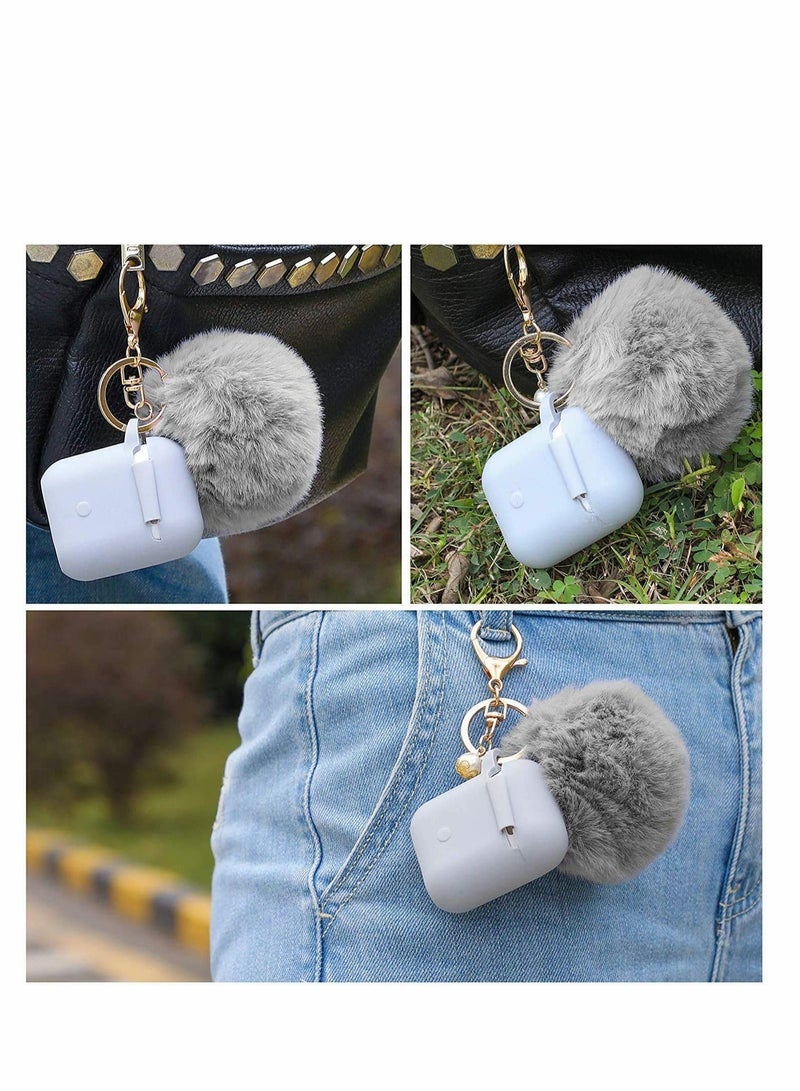 XiuWoo Airpod Cases Wireless Charging Case Waterproof Protective Cover Cute Silicone Skin with Keychain Compatible for Apple Airpods 2 & 1 Women Girls - Image 3