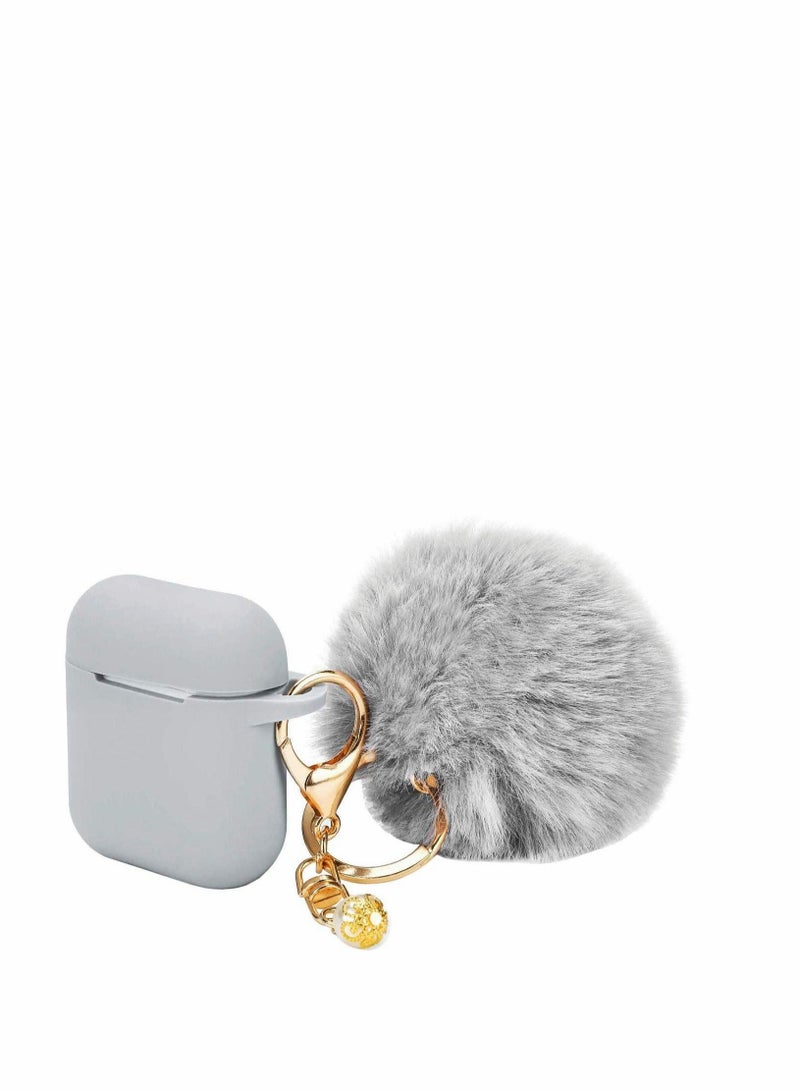 XiuWoo Airpod Cases Wireless Charging Case Waterproof Protective Cover Cute Silicone Skin with Keychain Compatible for Apple Airpods 2 & 1 Women Girls - Image 1