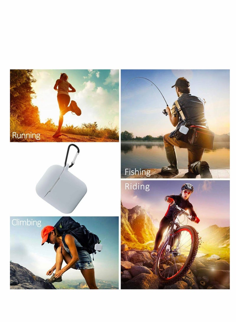 XiuWoo Airpod Cases Wireless Charging Case Waterproof Protective Cover Cute Silicone Skin with Keychain Compatible for Apple Airpods 2 & 1 Women Girls - Image 4