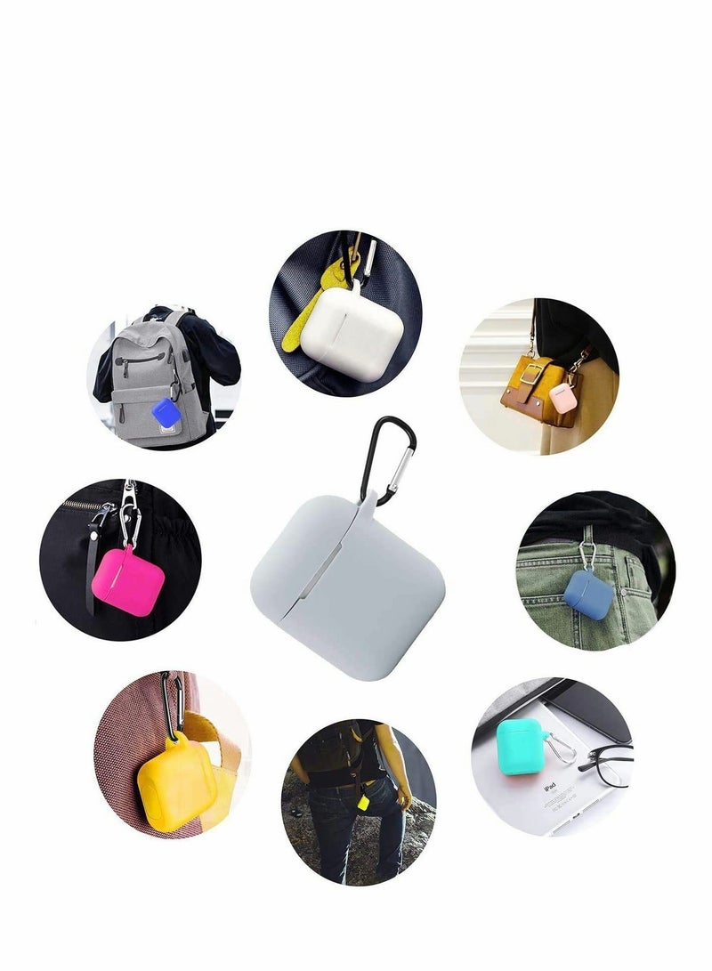 XiuWoo Airpod Cases Wireless Charging Case Waterproof Protective Cover Cute Silicone Skin with Keychain Compatible for Apple Airpods 2 & 1 Women Girls - Image 5