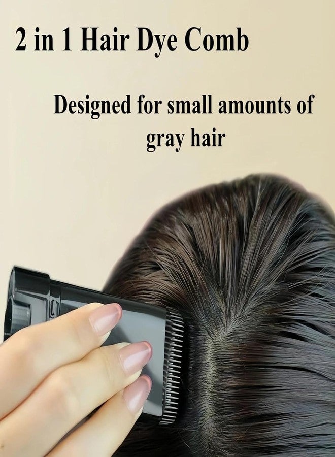 VBA Hair Dye Comb, Convenient 2 in 1 Hair-Colour-Stick with Comb Applicator, Grey Hair Cover Up Stick, Sweat-Proof Hair Concealer for Women & Men (BLACK) - Image 5