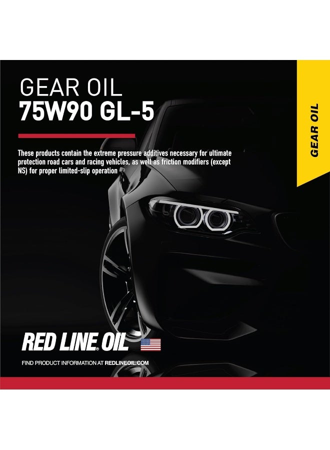 Red Line 57904 75W90 GL-5 Synthetic Gear Oil for Hypoid Limited Slip Differentials - 1 Quart (4 Pack) - Image 2