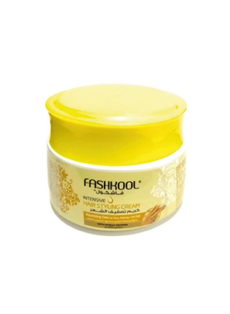 كريم تصفيف الشعر للعناية بتكثيف الشعر ببروتين القمح من فاشكول - 140 مل، يضيف كثافة وقوة لشعر ممتلئ وفاتن