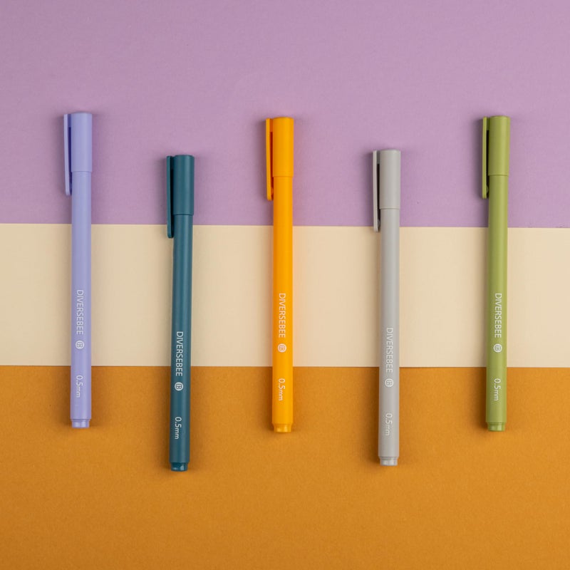 DIVERSEBEE Assorted Gel Ink Pens, 0.5 mm Gel Pens Fine Point, Cute Fine Tip Bible Pens No Bleed Through, Bible Study Journaling Supplies, 5 Pack Set (Cactus) - Image 5