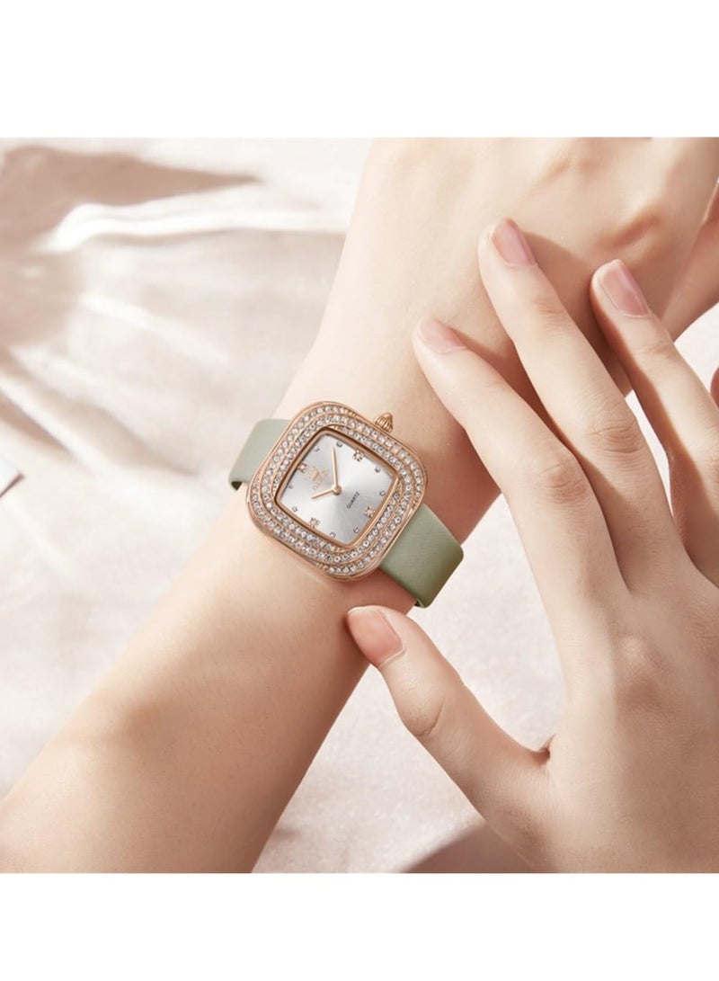 OLEVS Women's Business Leather Strap Small Dial Formal Analog Quartz Waterproof Luminous Classic Casual Retro Strap 5512 - Image 2