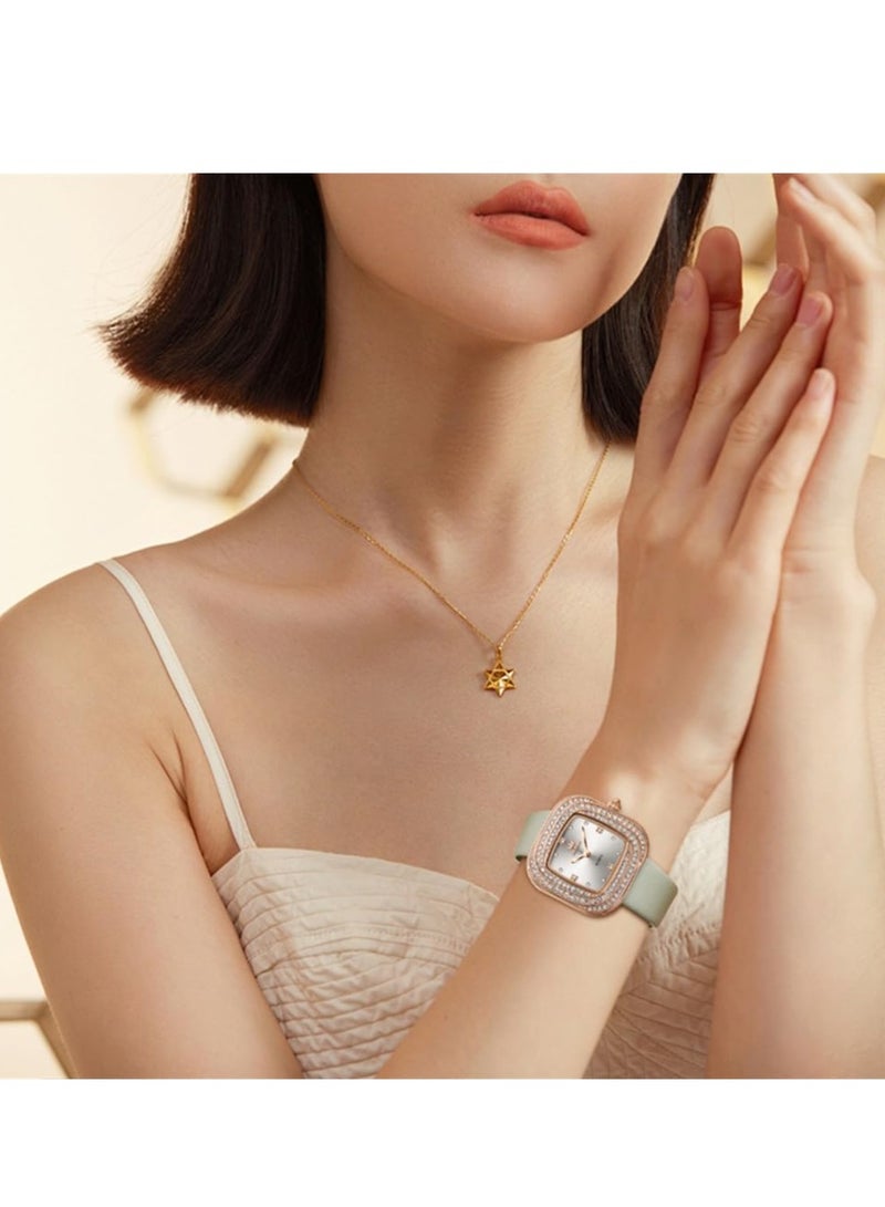 OLEVS Women's Business Leather Strap Small Dial Formal Analog Quartz Waterproof Luminous Classic Casual Retro Strap 5512 - Image 3