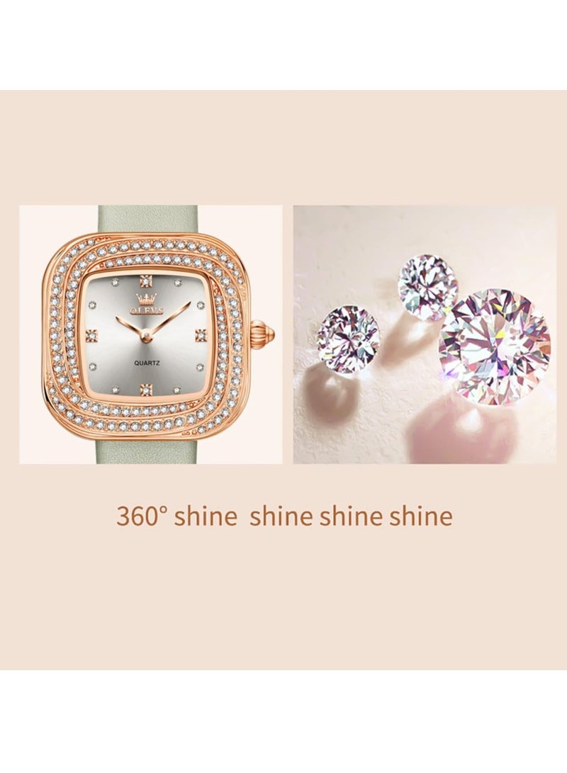 OLEVS Women's Business Leather Strap Small Dial Formal Analog Quartz Waterproof Luminous Classic Casual Retro Strap 5512 - Image 5