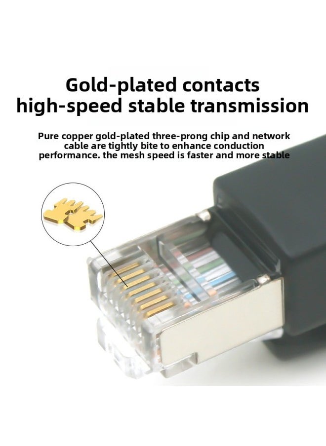 Super Six Industrial Gigabit Profinet Servo EtherCAT High-soft Drag Chain Double Shielded Finished Twisted Pair Network Cable-Color:Dark Green (extra Category 6)-Cord Length:0.2m  - Image 4