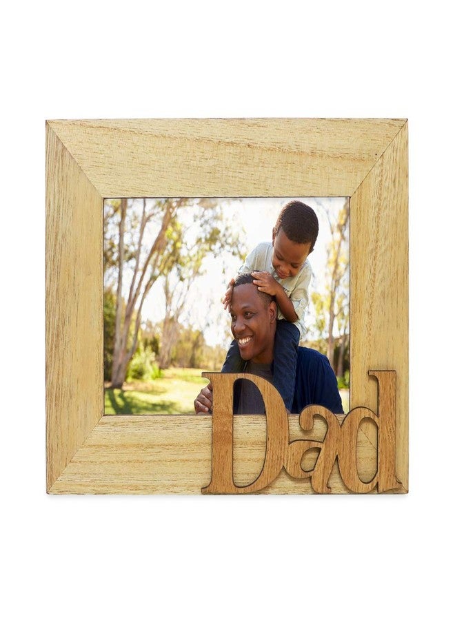 Isaac Jacobs Natural Wood Sentiments Dad Picture Frame, 4x6 inch, Photo Gift for Father, Family, Display on Tabletop, Desk (Natural, 4x6) - Image 2