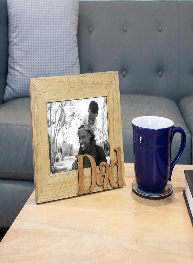 Isaac Jacobs Natural Wood Sentiments Dad Picture Frame, 4x6 inch, Photo Gift for Father, Family, Display on Tabletop, Desk (Natural, 4x6) - Image 3