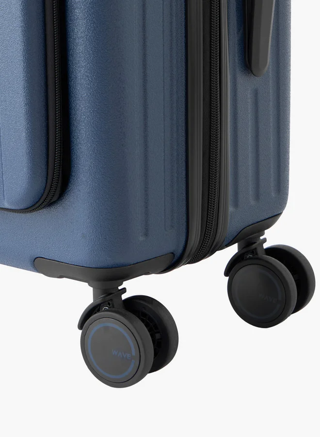 Wave Textured Hardcase Trolley with Retractable Handle - 20 inches Cabin Bag