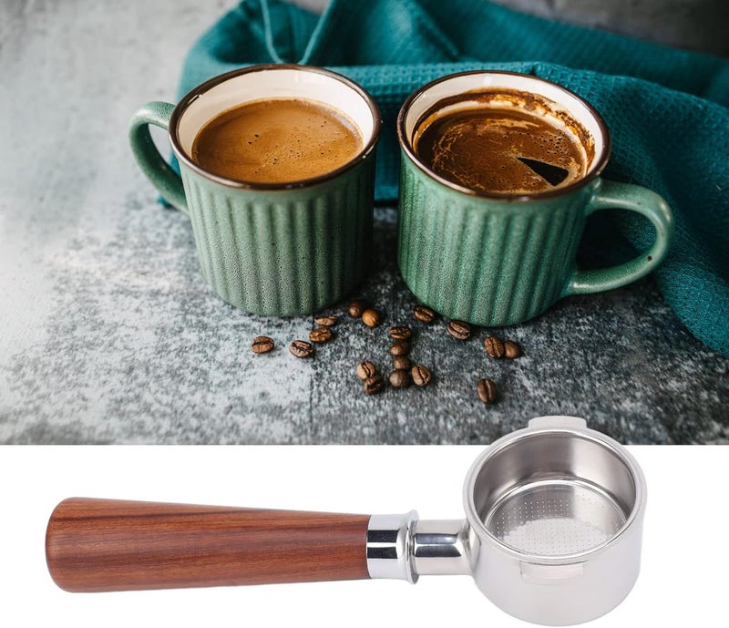 Fdit 51mm Bottomless Portafilter 2 Ear, Stainless Steel Portafilter for EC0310 & Coffee Machines, Detachable Design for - Professional Extraction Tool (Type A1 Red Acid Branch) - Image 2