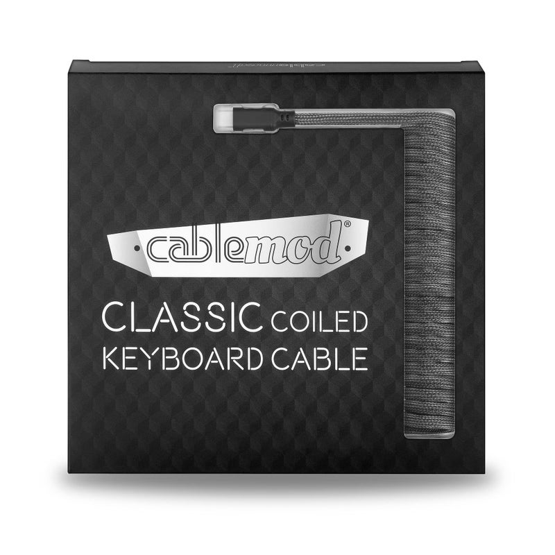 CableMod كابل مود كلاسيك ملفوف لكابل لوحة المفاتيح (رمادي كربوني، USB A إلى USB Type C، 150 سم) - Image 4