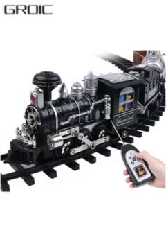 Generic GROIC Electric Train Set with Remote Control Steam Light Sound and Tracks  - Image 1