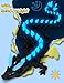 YILCER 3D Printed Dragon Eggs Glow in The Dark Cool 3D Printer Articulated Animals Fidget Toy for Teen Crystal 3D Print Dinosaur Toys for Boys Girls Black Blue - Image 4