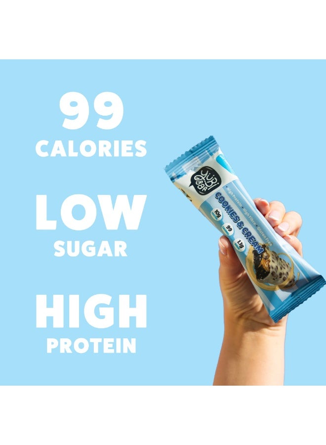 Yubi Bar Vegan Cookies & Cream Protein Bars – 12 x 35 g (Total 420 g) – 99 Calories, High Protein & Fibre, Low Sugar, Gluten & Dairy-Free Snack, Made in UK - Image 3